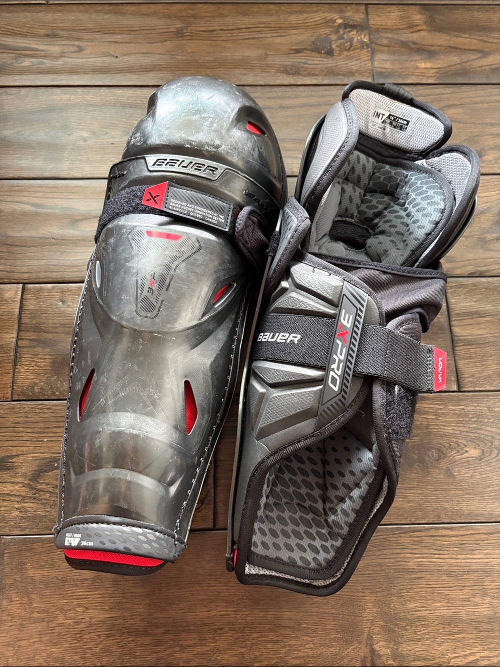 Bauer Vapor 3XPRO Hockey Shin Guards, Intermediate sz 14”